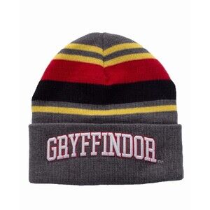Harry Potter Gryffindor Striped Knit Cuff Beanie Hat Cap Adult OSFM New W/ Tags